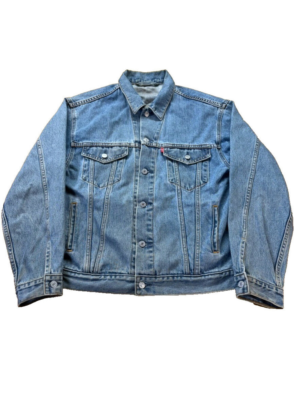 Vintage Y2K 90s Levis Type 3 Denim Trucker Jacket Mens Small
